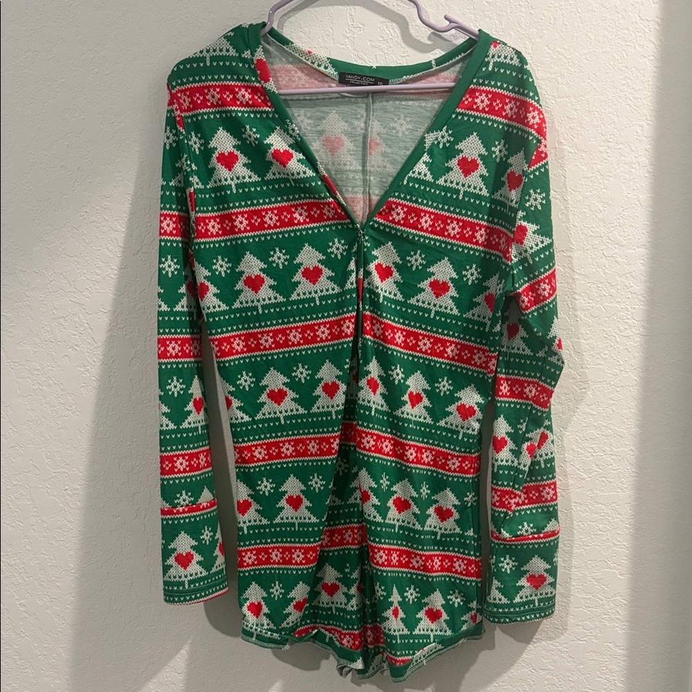 Yandy Green and Pink Festive Onesie